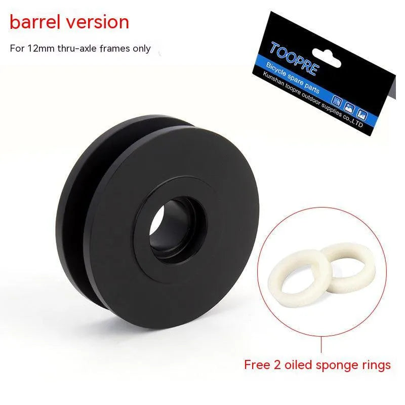 Aluminium bicycle chain holder tool shown in barrel shaft, basic and quick release versions.