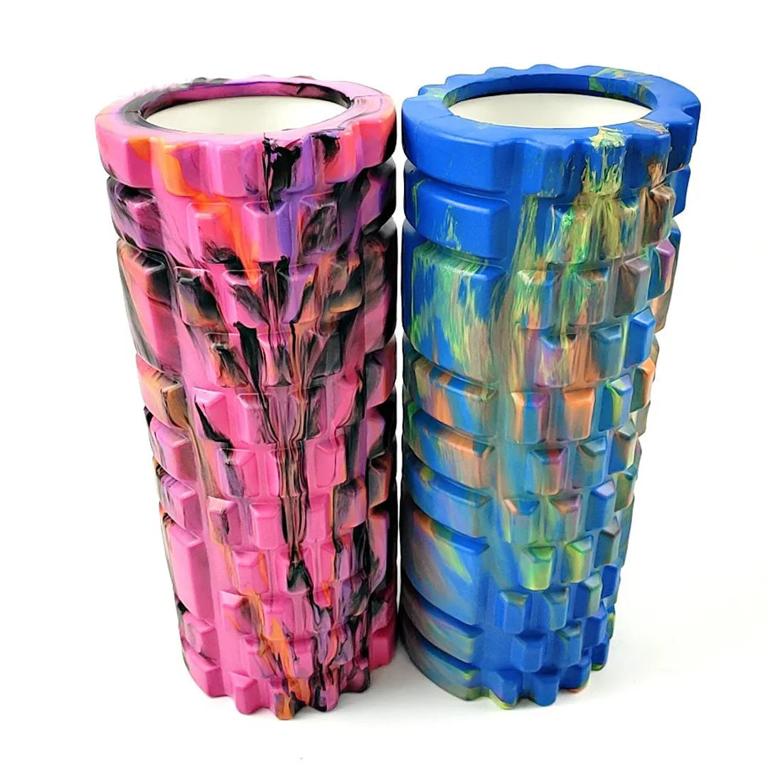 33 cm long camouflage pattern EVA foam roller with 14 cm diameter for fitness and yoga