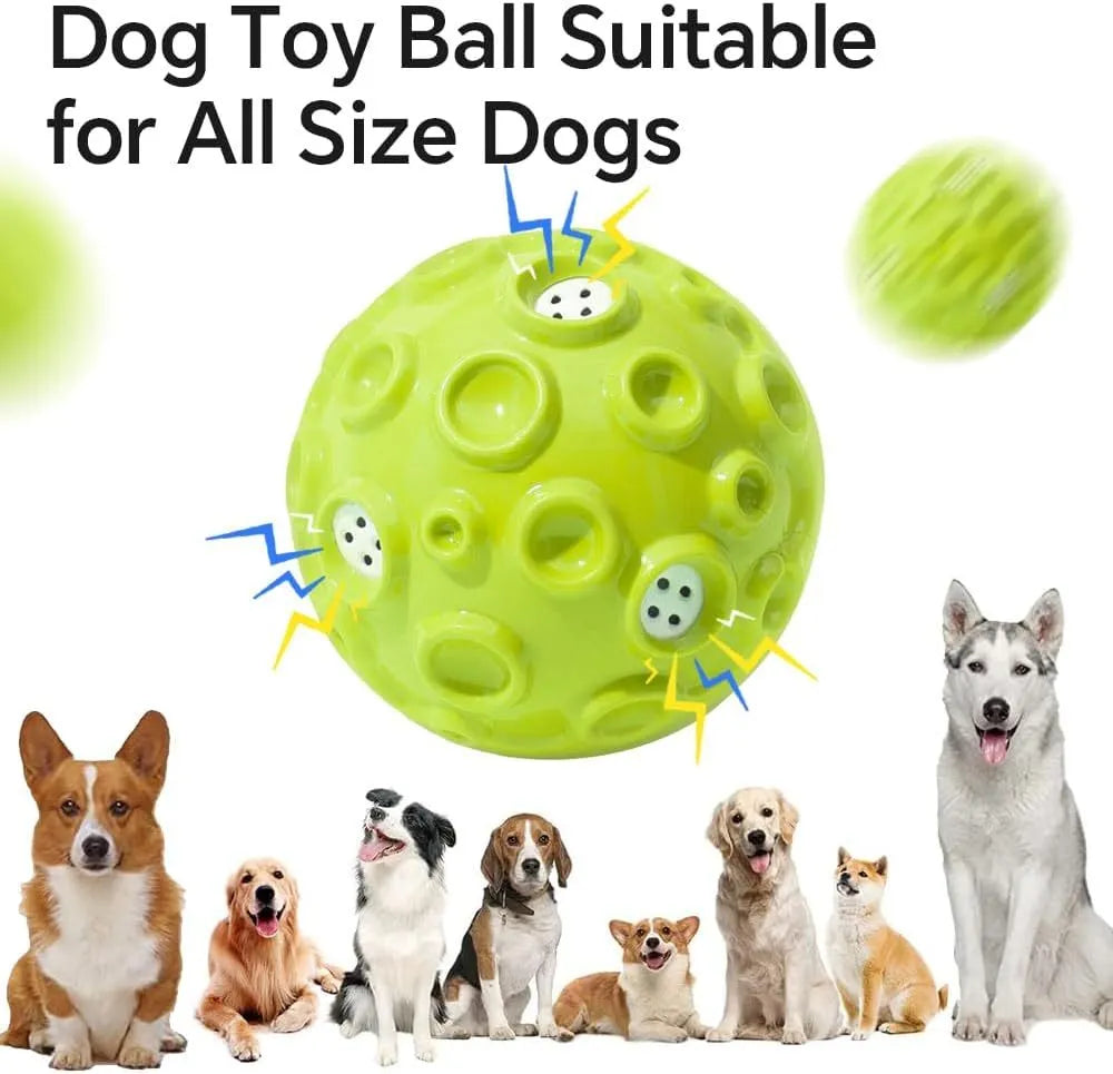 Coloured natural rubber dog toy ball with a bumpy texture for aggressive chewers and teeth cleaning