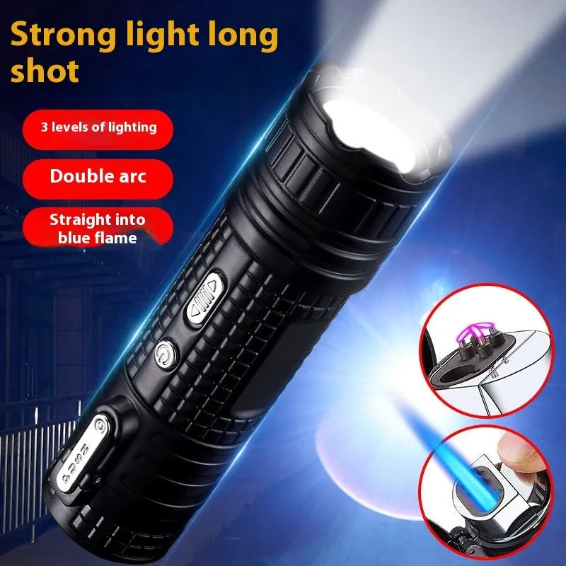 TH727 multi-function metal flashlight lighter in five colour options