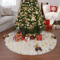 Plush Christmas tree style festive rug in cedar or snowflake star design