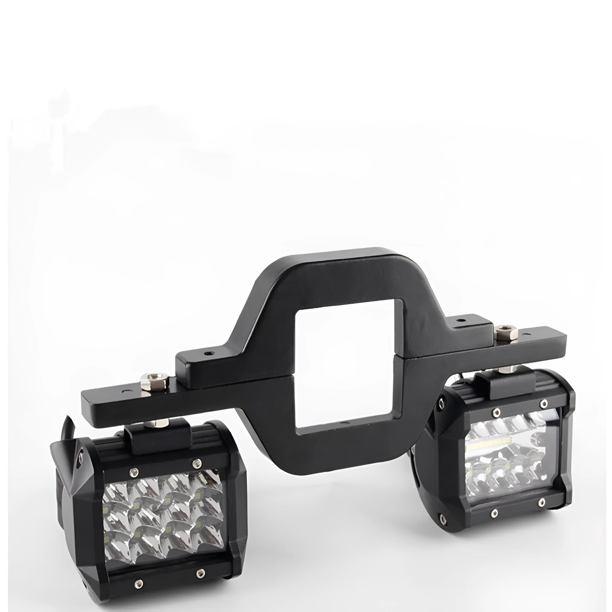 Black off-road vehicle coupler bracket for trailer hook lamp holder mounting