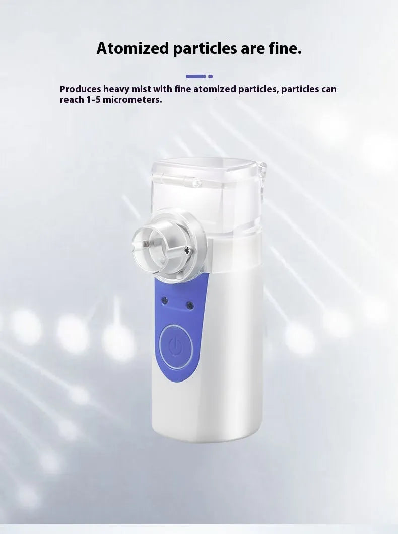 Plastic columnar USB handheld nebuliser with single fog outlet for household use