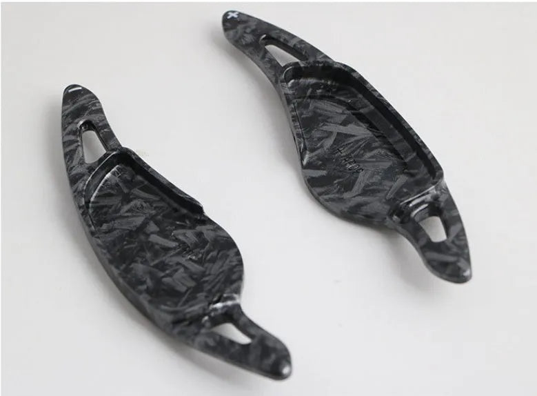 Carbon fibre steering wheel shift paddle modification kit in five colour options