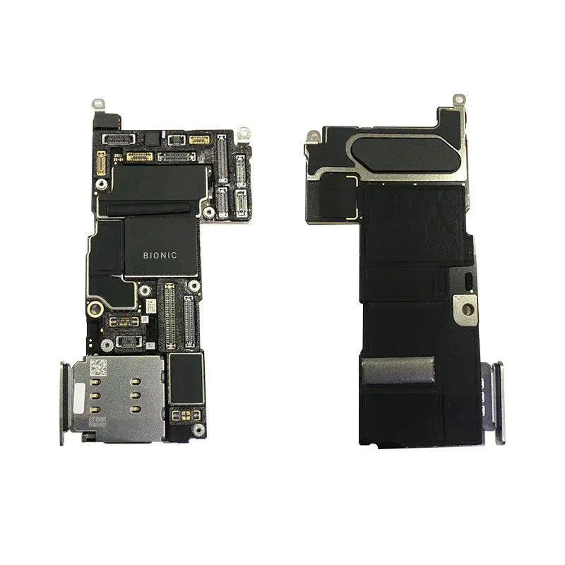 iPhone 13 Pro mini replacement motherboard upper and lower board sections with bottom ID chip